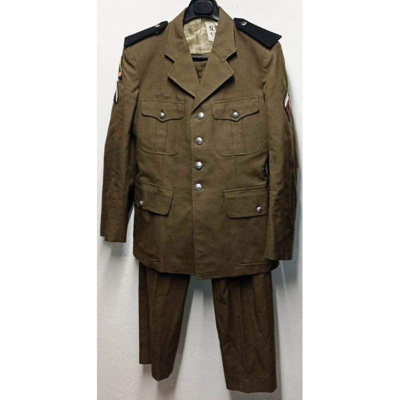 Tenue Maréchal-des-Logis engagé volontaire: Vareuse + Pantalon - 4ème Régiment de Commandement et de Soutien / R.C.S. - 1975