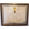 Médaille Militaire + Diplôme encadré sous verre - Soldat Troupes de Marine / Guerre du Tchad