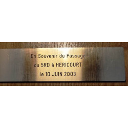 Plaque sculptée commémorative du passage du 5ème Régiment de Dragons à Héricourt - 2003