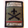 Insigne velcro rectangulaire 1er Régiment d'Artillerie - 2ème Batterie