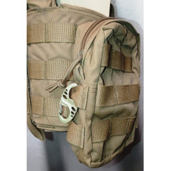 Gilet Porte-plaques balistiques coyote Warrior Assault Systems + pochette molle + Mousqueton - NEUF