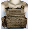 Gilet Porte-plaques balistiques coyote Warrior Assault Systems + pochette molle + Mousqueton - NEUF