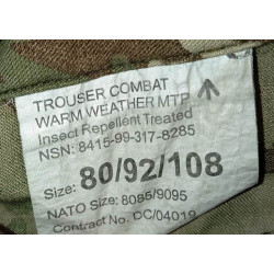 Pantalon de combat camouflé MPT multicam Armée Anglaise Occasion