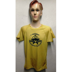 Tee-Shirt de sport polyester jaune 1er Régiment de Chasseurs Parachutistes - Armée Française Occasion