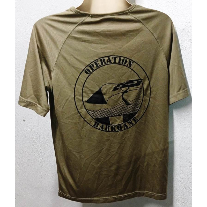 Tee-Shirt baumwolle coyote "OPERATION BARKHANE - TCHAD" - Guerre du Tchad Armée Française Occasion