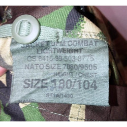 Chemise de Combat Jacket DPM Lightweight camouflage Woodland Armée Anglaise / Britannique Occasion