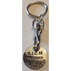 Porte-clefs Jeton de Caddie du Régiment d'Infanterie de Chars de Marine