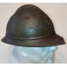 Coque de Casque Adrian Modèle 1915 Infanterie Bleu / Moutarde - Relique de terrain française 14/18 WW1