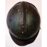 Coque de Casque Adrian Modèle 1915 Infanterie Bleu / Moutarde - Relique de terrain française 14/18 WW1