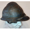 Coque de Casque Adrian Modèle 1915 Infanterie Bleu Horizon avec sa jugulaire - 14/18 WW1 (Jus)