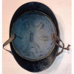 Coque de Casque Adrian Modèle 1915 Noir Gendarmerie Nationale avec Insigne Prévoté - 14/18 WW1