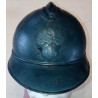 Curiosité de Casque Adrian Modèle 1915 Infanterie bleu horizon transformé - 14/18 WW1