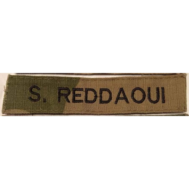 Bande patronymique nominative de veste de treillis Modèle F3 Rip-Stop Camouflage Centre-Europe (1)