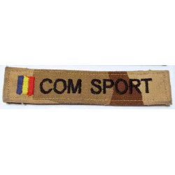 Bande patronymique Fonction COM SPORT en OPEX - Veste Treillis Félin T4 Camouflage Désert Drapeau Tchadien - Guerre du Tchad (1)