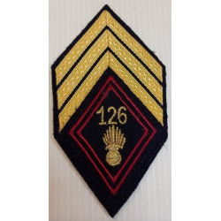 Losange de bras Sergent-chef du 126ème Régiment d'Infanterie velcro