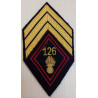 Losange de bras Sergent-chef du 126ème Régiment d'Infanterie velcro