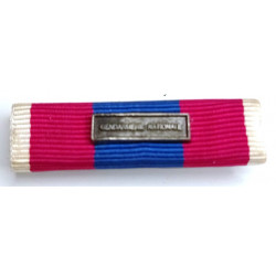 Barrette de Rappel à épingle Médaille de la Défense Nationale "Argent" avec agrafe "Gendarmerie Nationale"