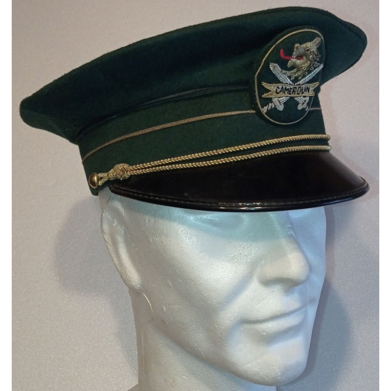 AFRIQUE / CAMEROUN : Casquette de Cérémonie Officier de Sous-Lieutenant Armée de Terre Camerounaise