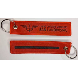 Porte-Clés Flamme : Base AéroNavale de Landivisiau - Carré Officiers Mariniers - Rouge / Marine Nationale