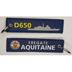 Porte-Clés Flamme : Fregate Aquitaine - D650 / Navire Marine Nationale