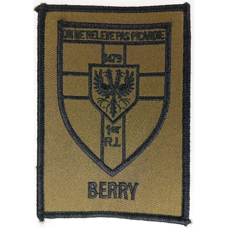 Ecusson velcro Basse Visibilité du Groupement d'Instruction BERRY du 1er Régiment d'Infanterie