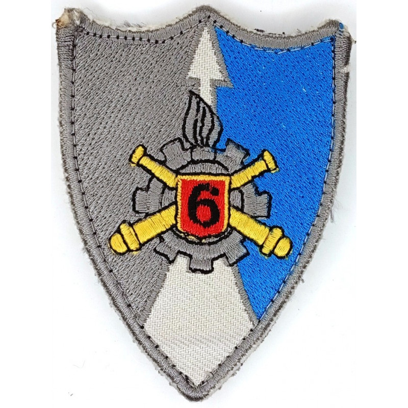 Insigne régimentaire en tissu brodé du 6ème Régiment du Matériel à velcro