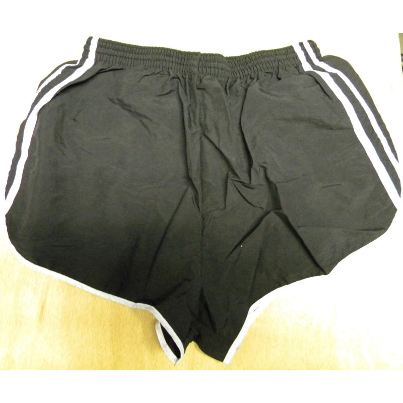 Short de sport Noir rayé blanc/gris Armée Française